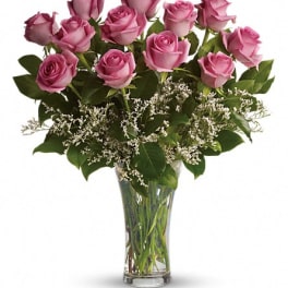Make Me Blush - Dozen Long Stemmed Pink Roses