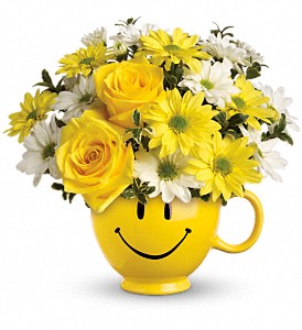 Teleflora's Be Happy Bouquet with Roses in Cibolo TX, Jo's Flowers and Gifts
