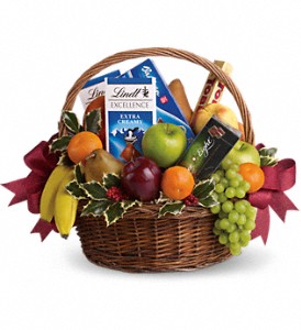 Fruits and Sweets Christmas Basket in Cibolo TX, Jo's Flowers and Gifts